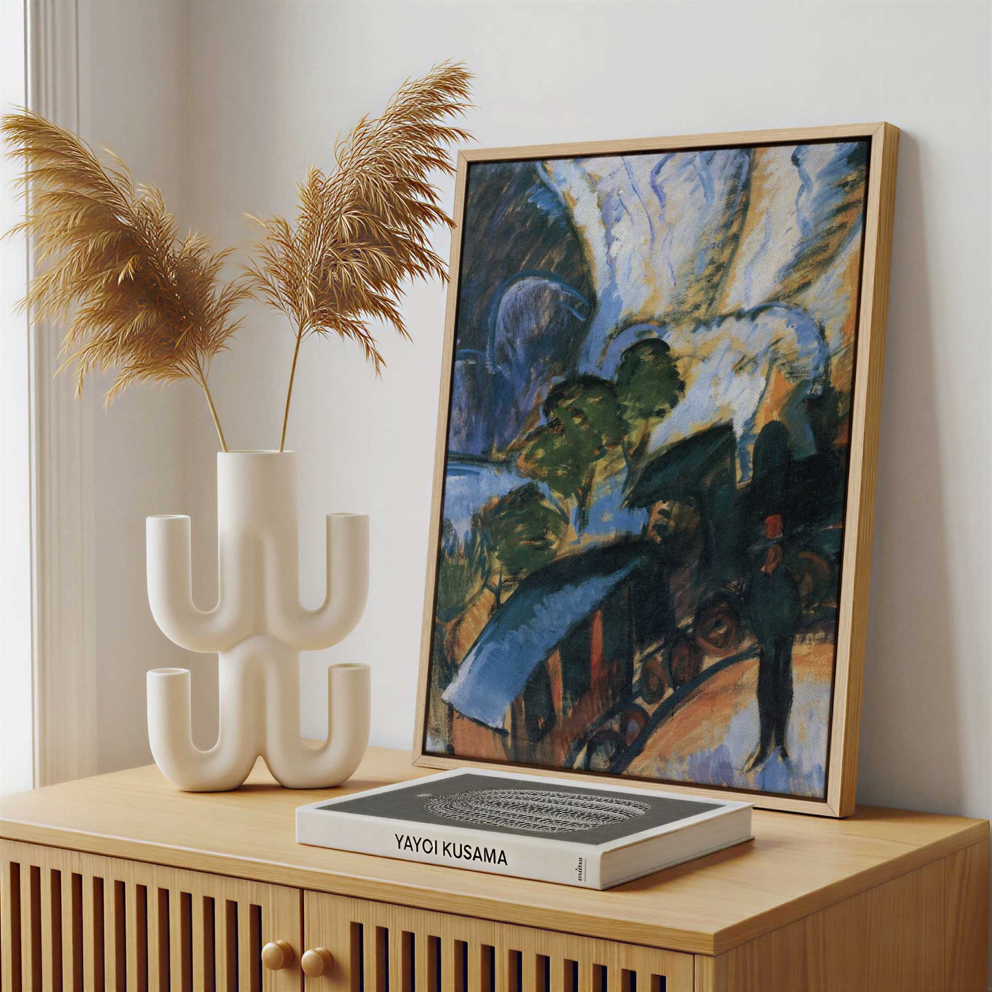 Framed Canvas - Framed canvas in a stylish interior setting