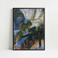 Train near Davos (1917) by Ernst Ludwig Kirchner – Art Print - Art print in black frame