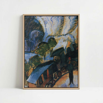 Framed Canvas - Framed canvas in oak color frame