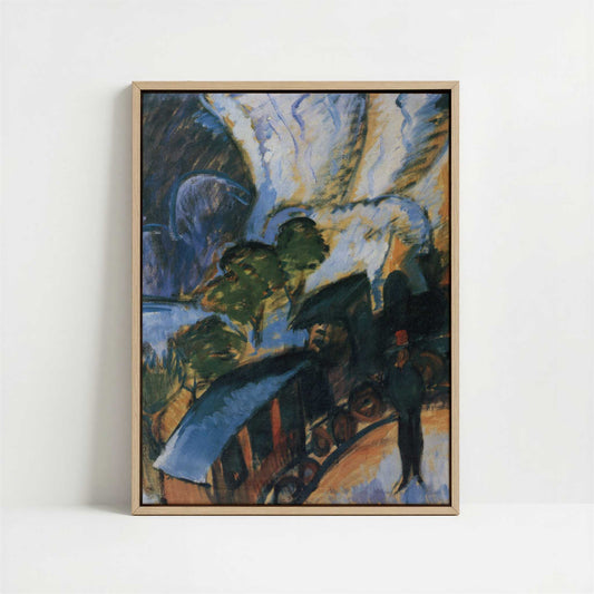 Framed Canvas - Framed canvas in oak color frame