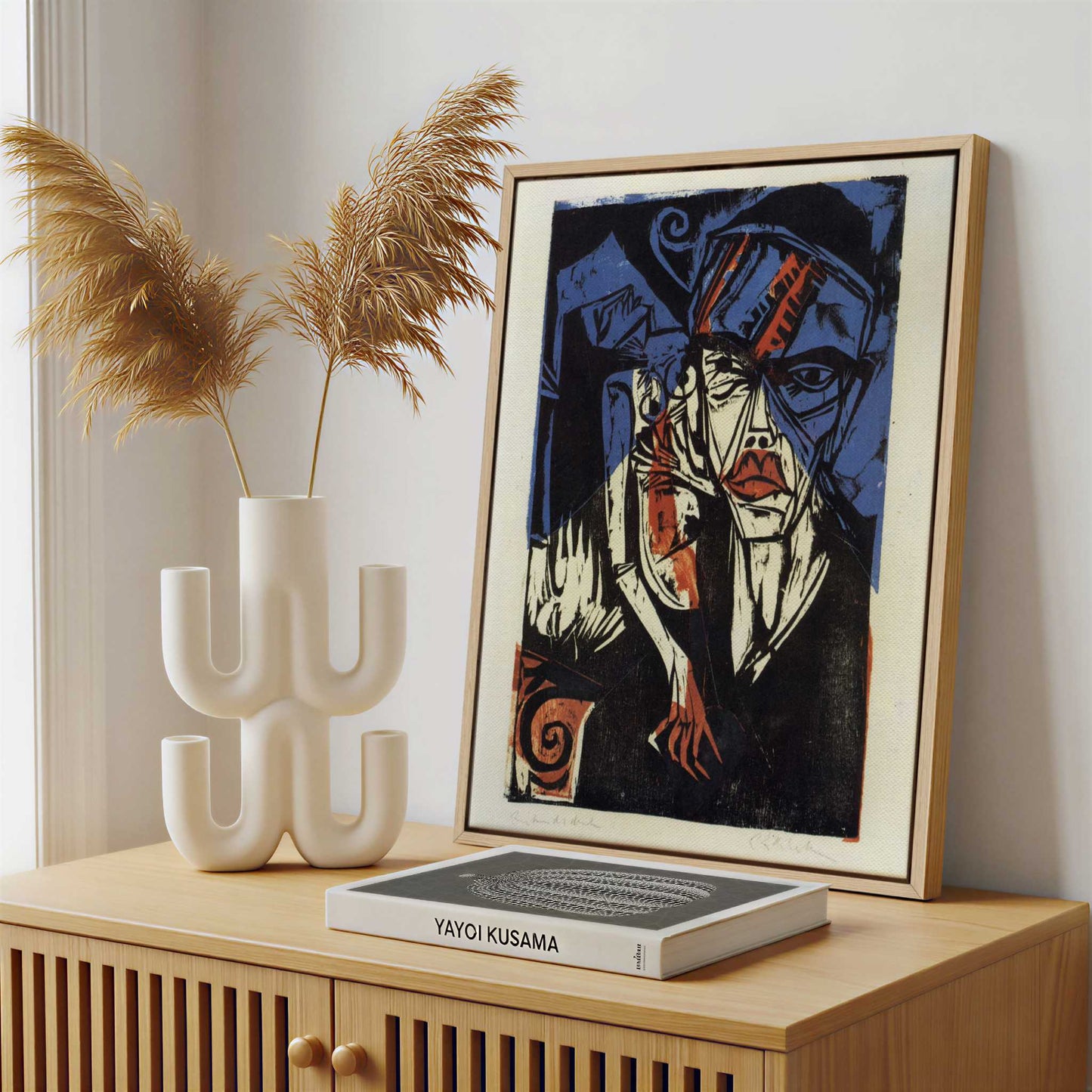 Framed Canvas - Framed canvas in a stylish interior setting
