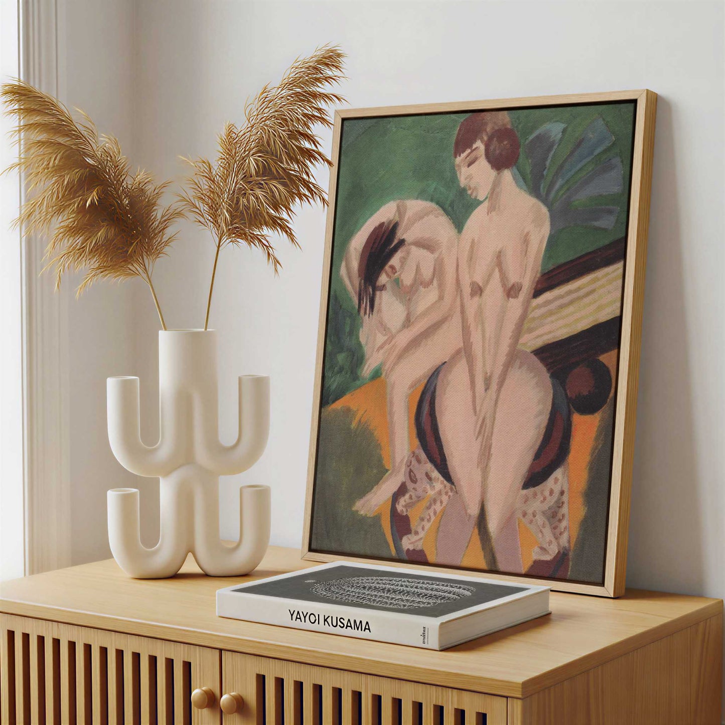 Framed Canvas - Framed canvas in a stylish interior setting