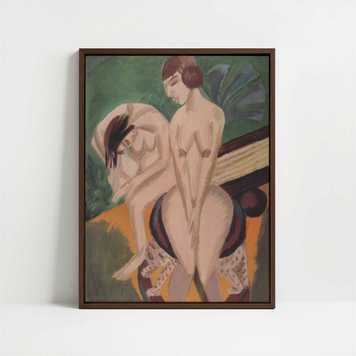 Framed Canvas - Framed canvas in dark wood color frame