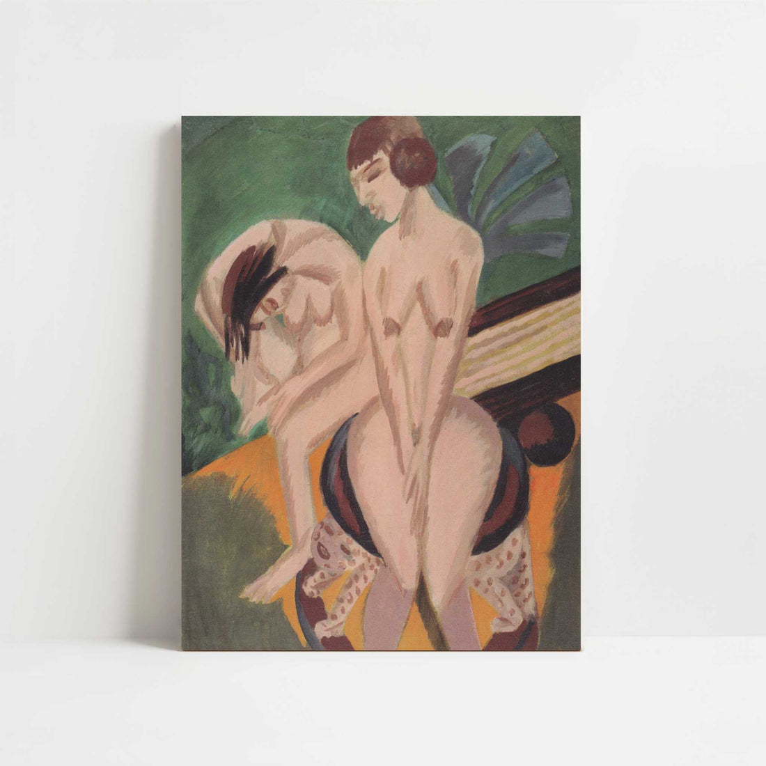 Two Nudes in the Room (1914) by Ernst Ludwig Kirchner – Art Print - Unframed art print