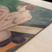 Two Nudes in the Room (1914) by Ernst Ludwig Kirchner – Art Print - Close-up detail of the art print