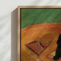 Framed Canvas - Close-up detail and texture of the framed canvas