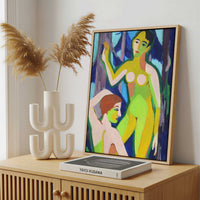 Framed Canvas - Framed canvas in a stylish interior setting