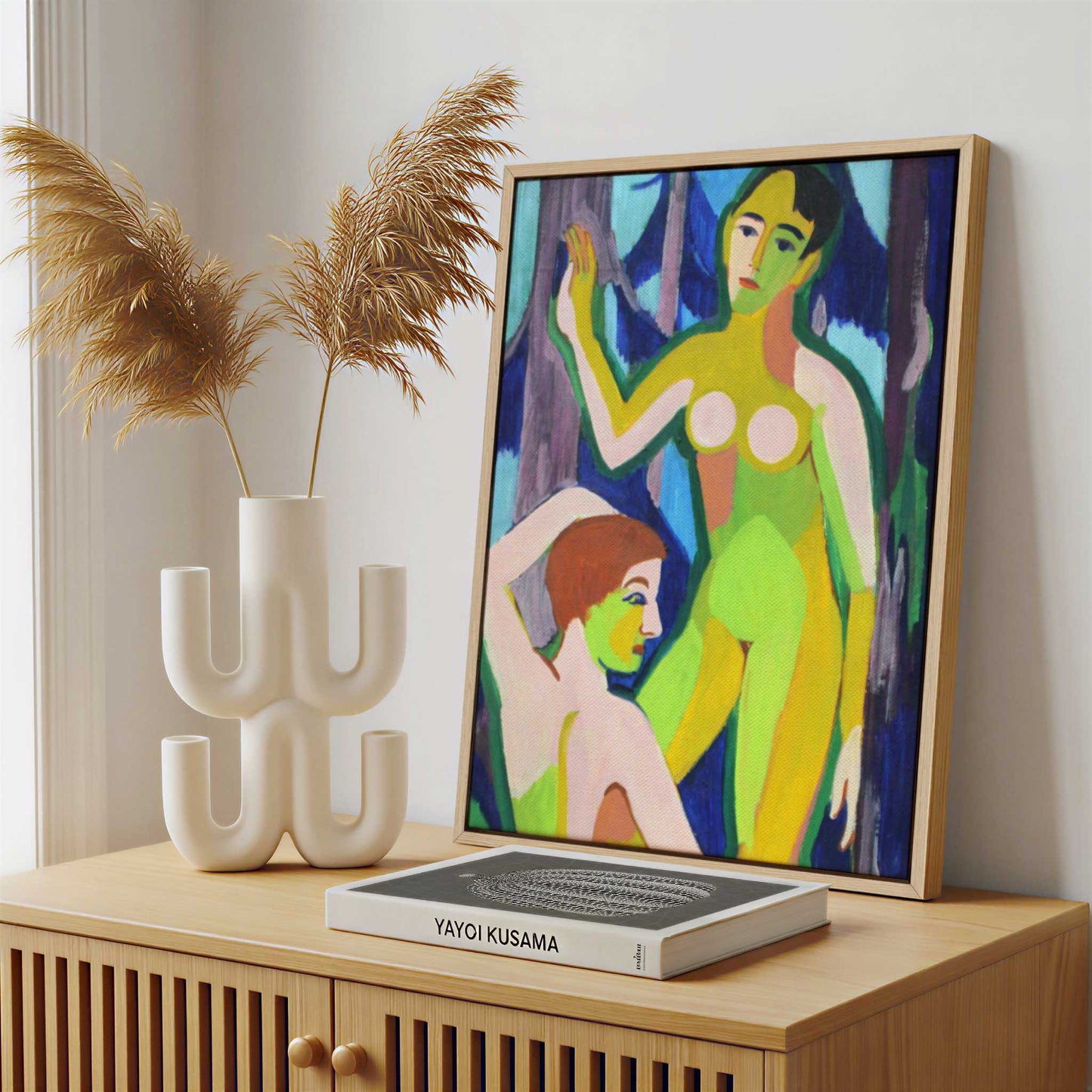 Framed Canvas - Framed canvas in a stylish interior setting
