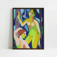 Framed Canvas - Framed canvas in dark wood color frame