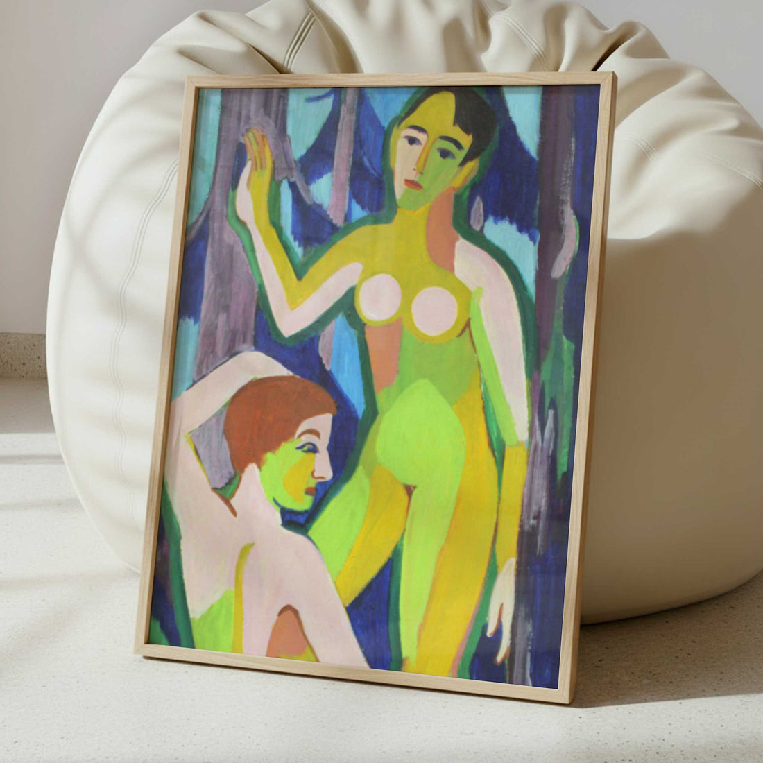 Two Nudes in the Wood II (1926) by Ernst Ludwig Kirchner – Art Print - Interior inspiration