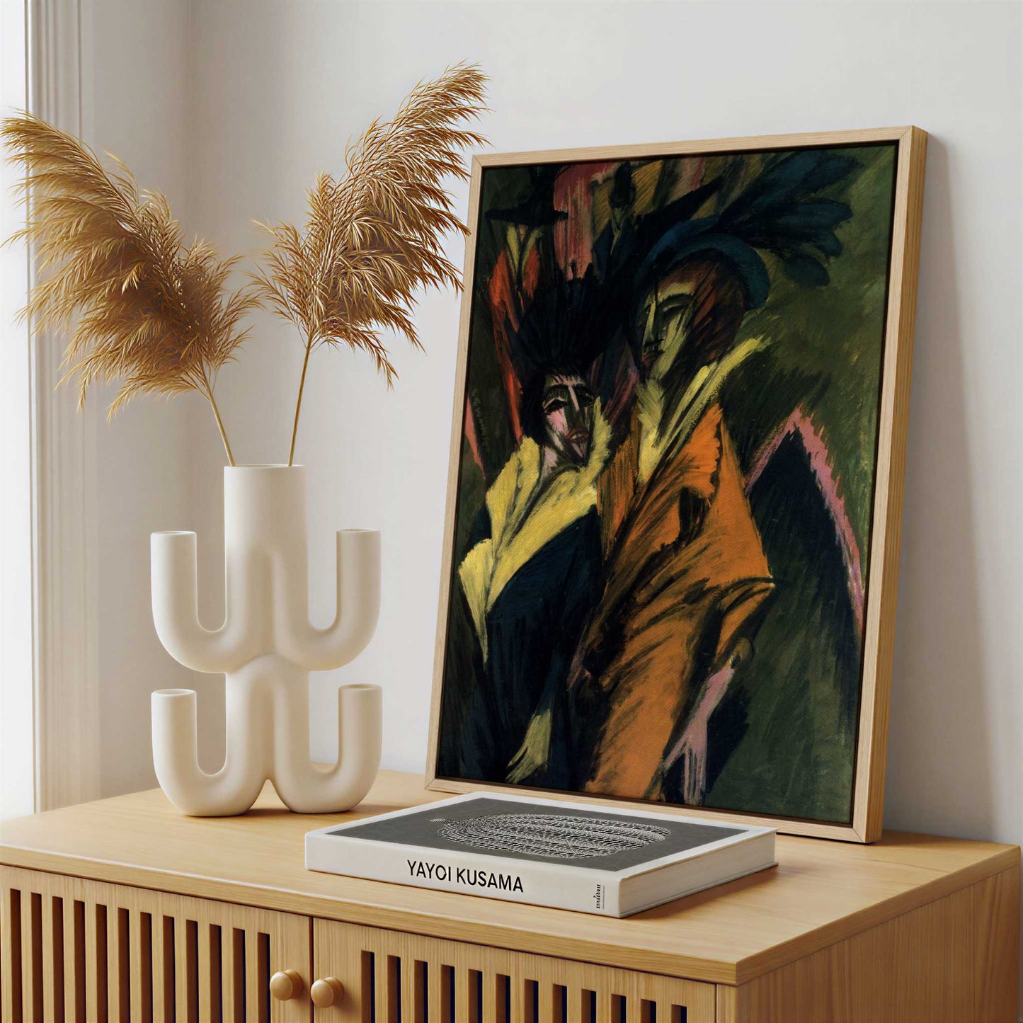 Framed Canvas - Framed canvas in a stylish interior setting