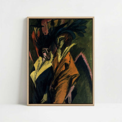 Framed Canvas - Framed canvas in oak color frame