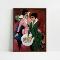 Framed Canvas - Framed canvas in dark wood color frame