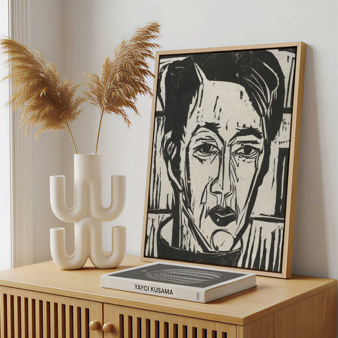 Framed Canvas - Framed canvas in a stylish interior setting
