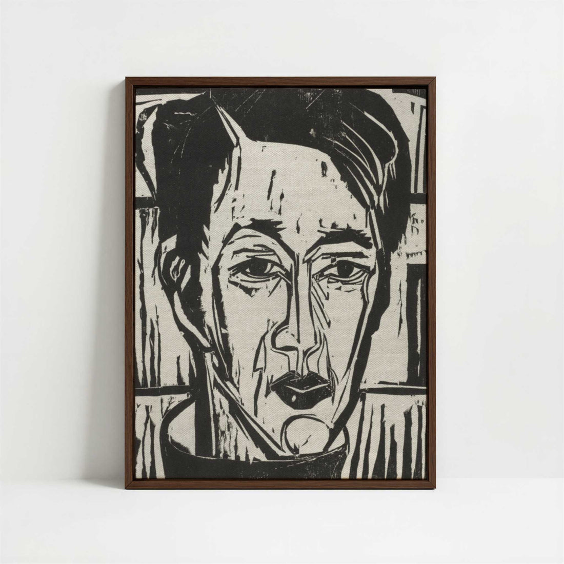 Framed Canvas - Framed canvas in dark wood color frame