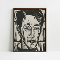 Framed Canvas - Framed canvas in dark wood color frame