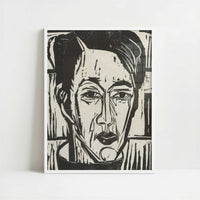 Wehrlin, Facing front (1924) by Ernst Ludwig Kirchner – Art Print - Art print in white frame