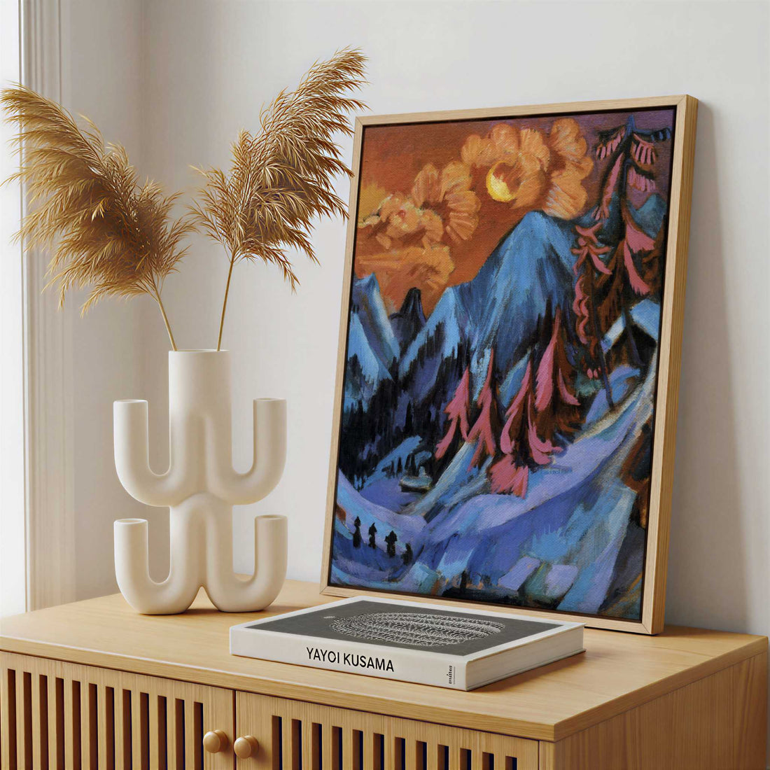 Framed Canvas - Framed canvas in a stylish interior setting