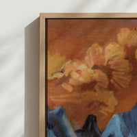 Framed Canvas - Close-up detail and texture of the framed canvas