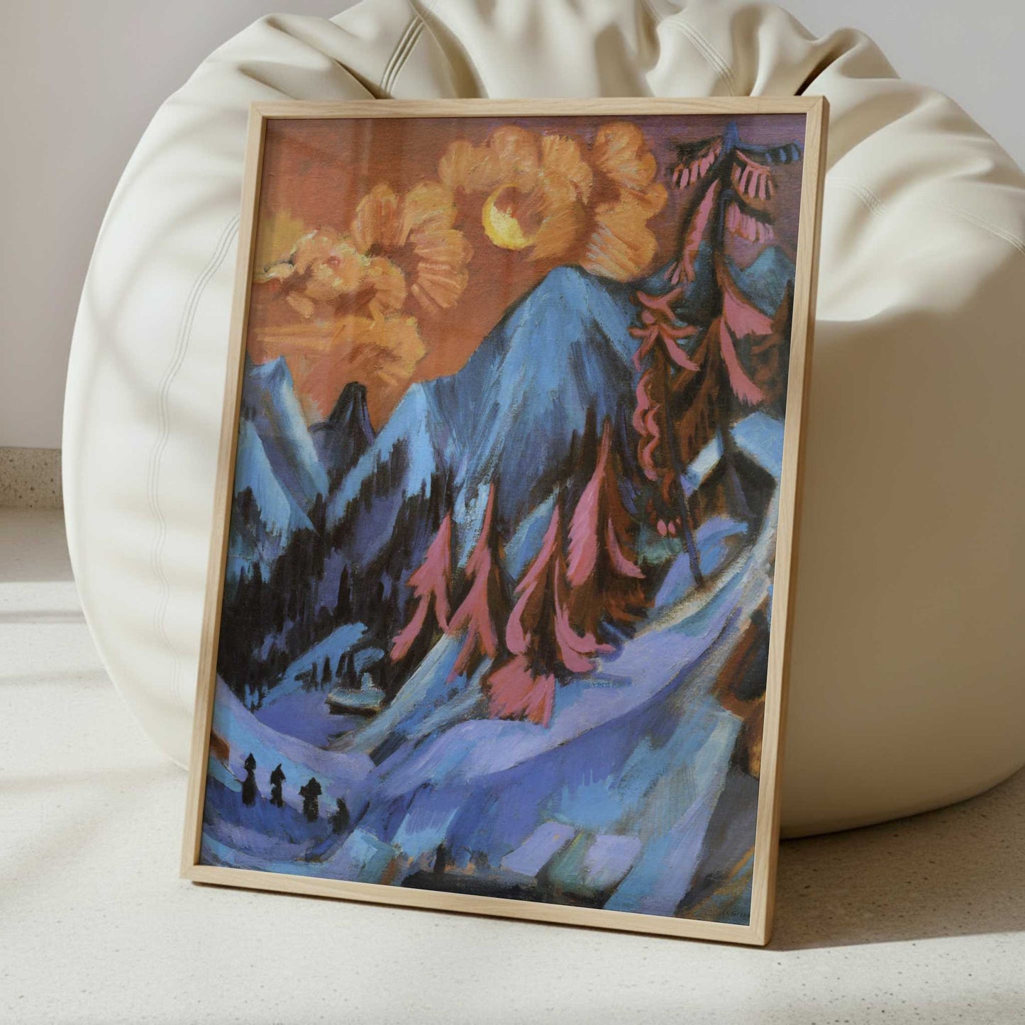 Winter Moon Landscape (1919) by Ernst Ludwig Kirchner – Art Print - Interior inspiration