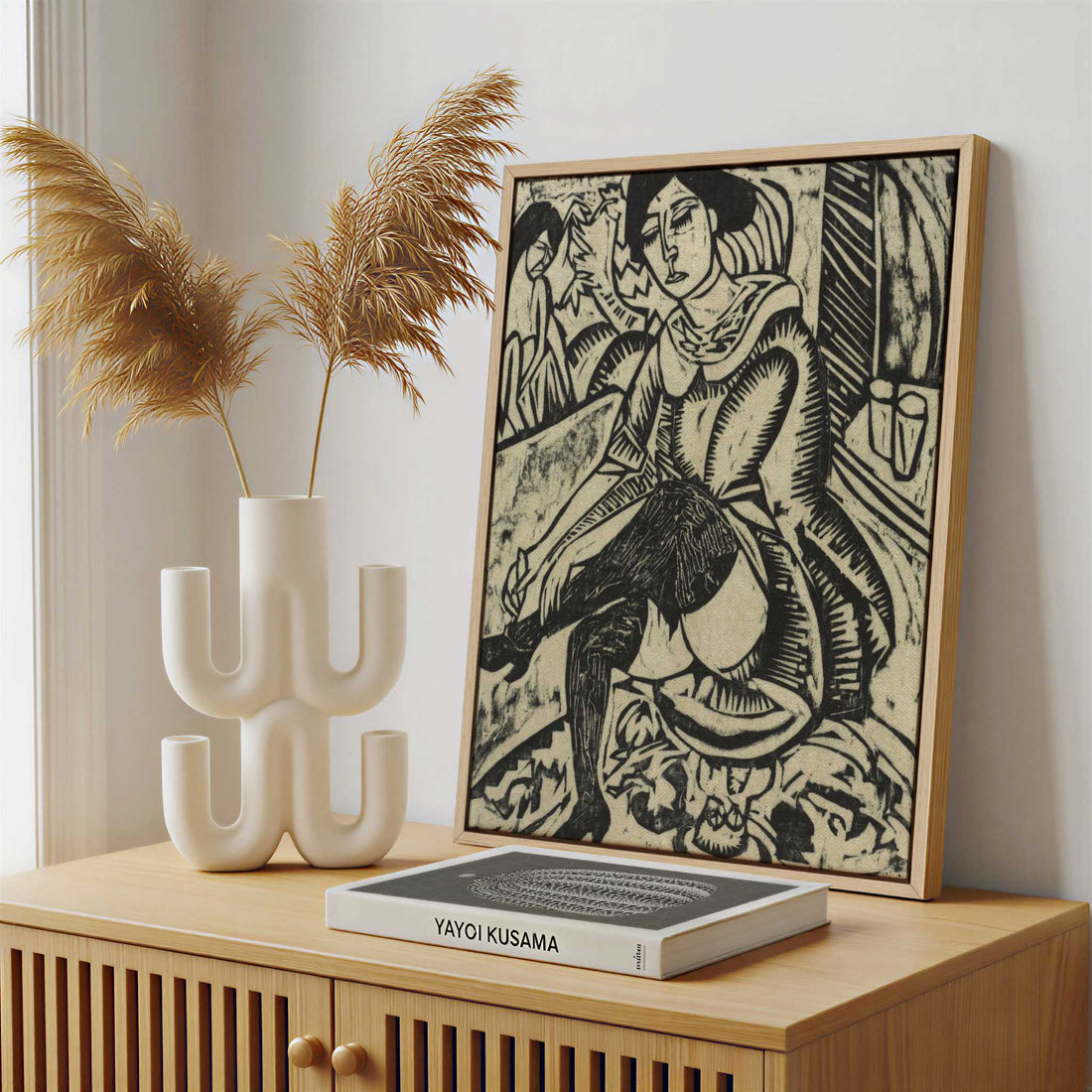 Framed Canvas - Framed canvas in a stylish interior setting