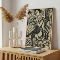 Framed Canvas - Framed canvas in a stylish interior setting