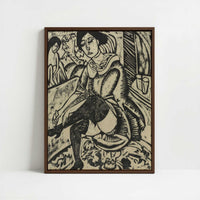 Framed Canvas - Framed canvas in dark wood color frame