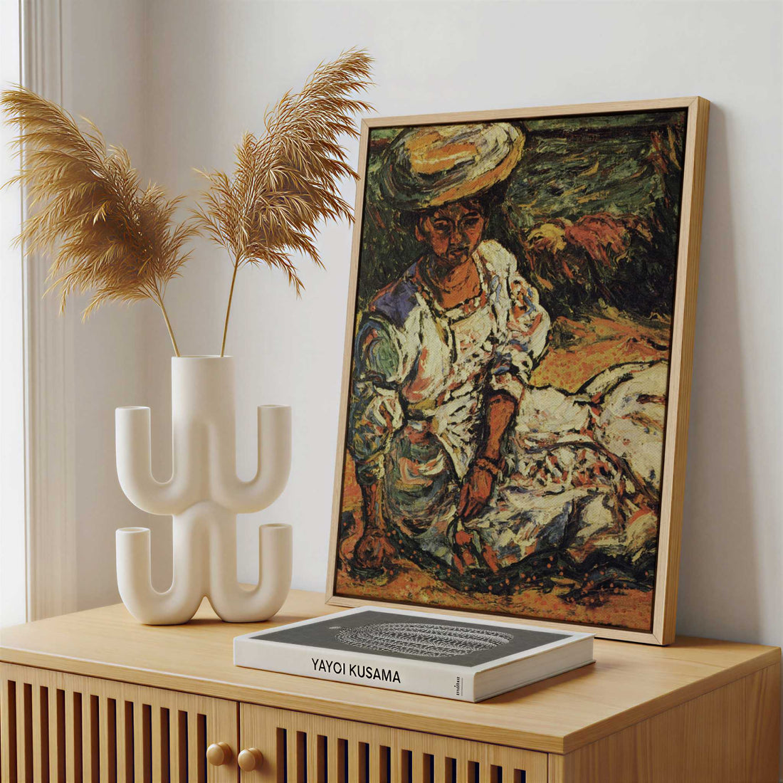 Framed Canvas - Framed canvas in a stylish interior setting