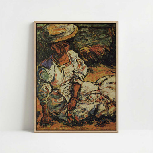 Framed Canvas - Framed canvas in oak color frame