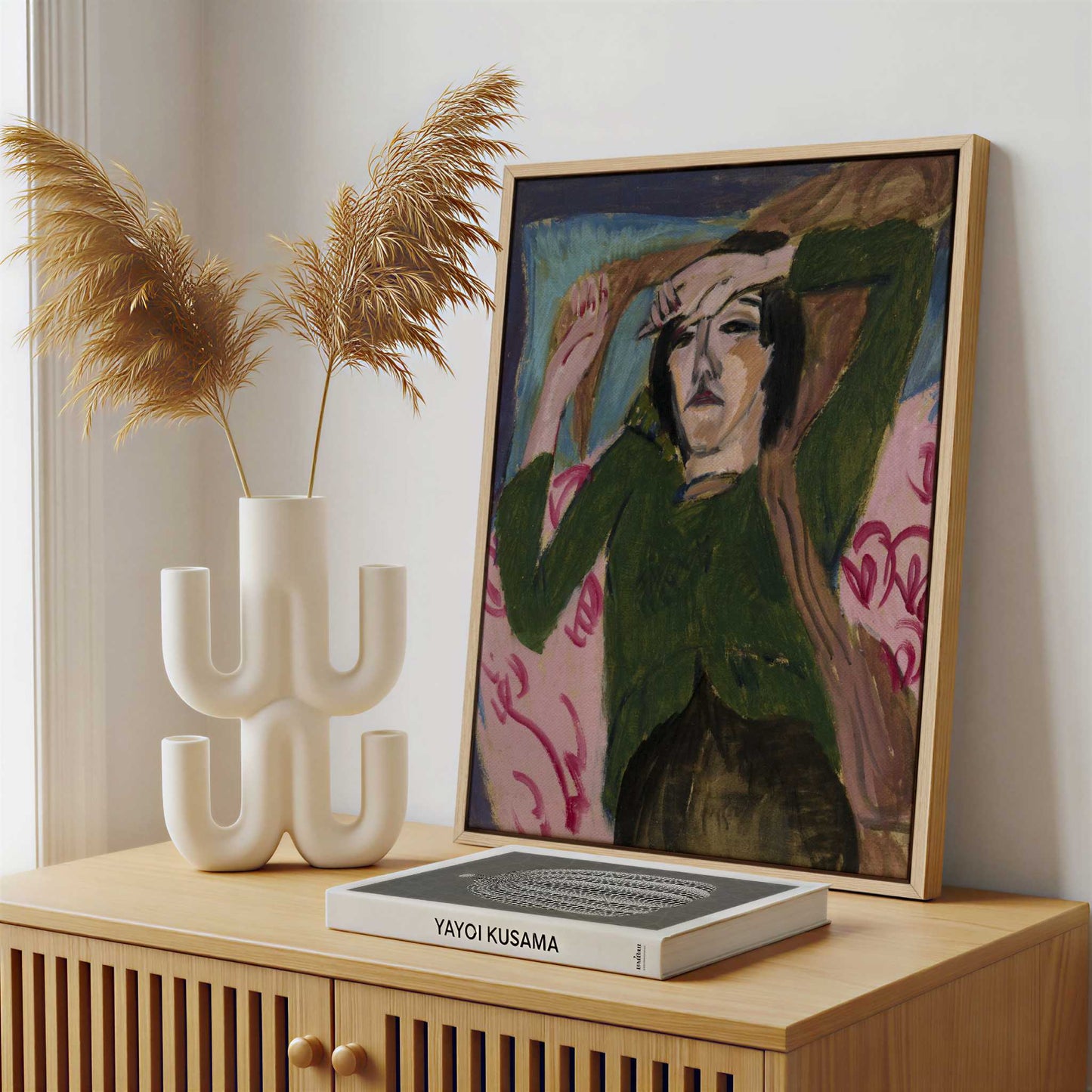 Framed Canvas - Framed canvas in a stylish interior setting