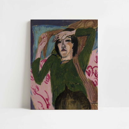 Woman in a Green Jacket (1913) by Ernst Ludwig Kirchner – Art Print - Unframed art print