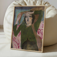 Woman in a Green Jacket (1913) by Ernst Ludwig Kirchner – Art Print - Interior inspiration