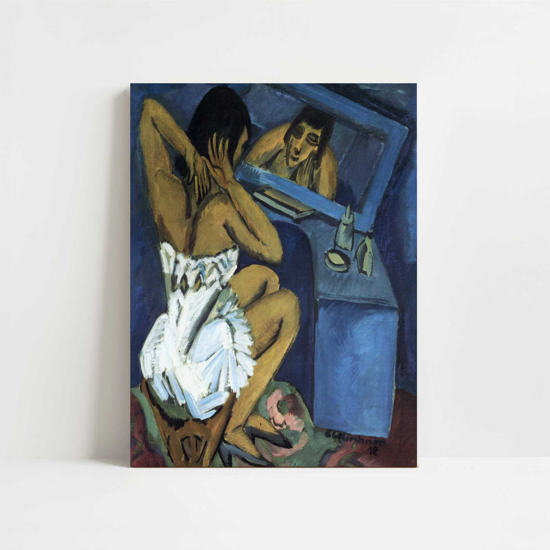Woman in front of the Mirror (1912) by Ernst Ludwig Kirchner – Art Print - Unframed art print