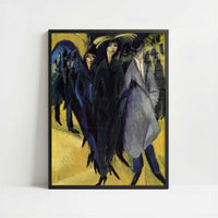 Women in the Street (1915) by Ernst Ludwig Kirchner – Art Print - Art print in black frame