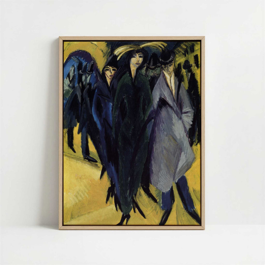 Framed Canvas - Framed canvas in oak color frame