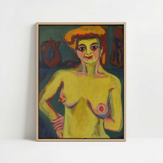 Framed Canvas - Framed canvas in oak color frame