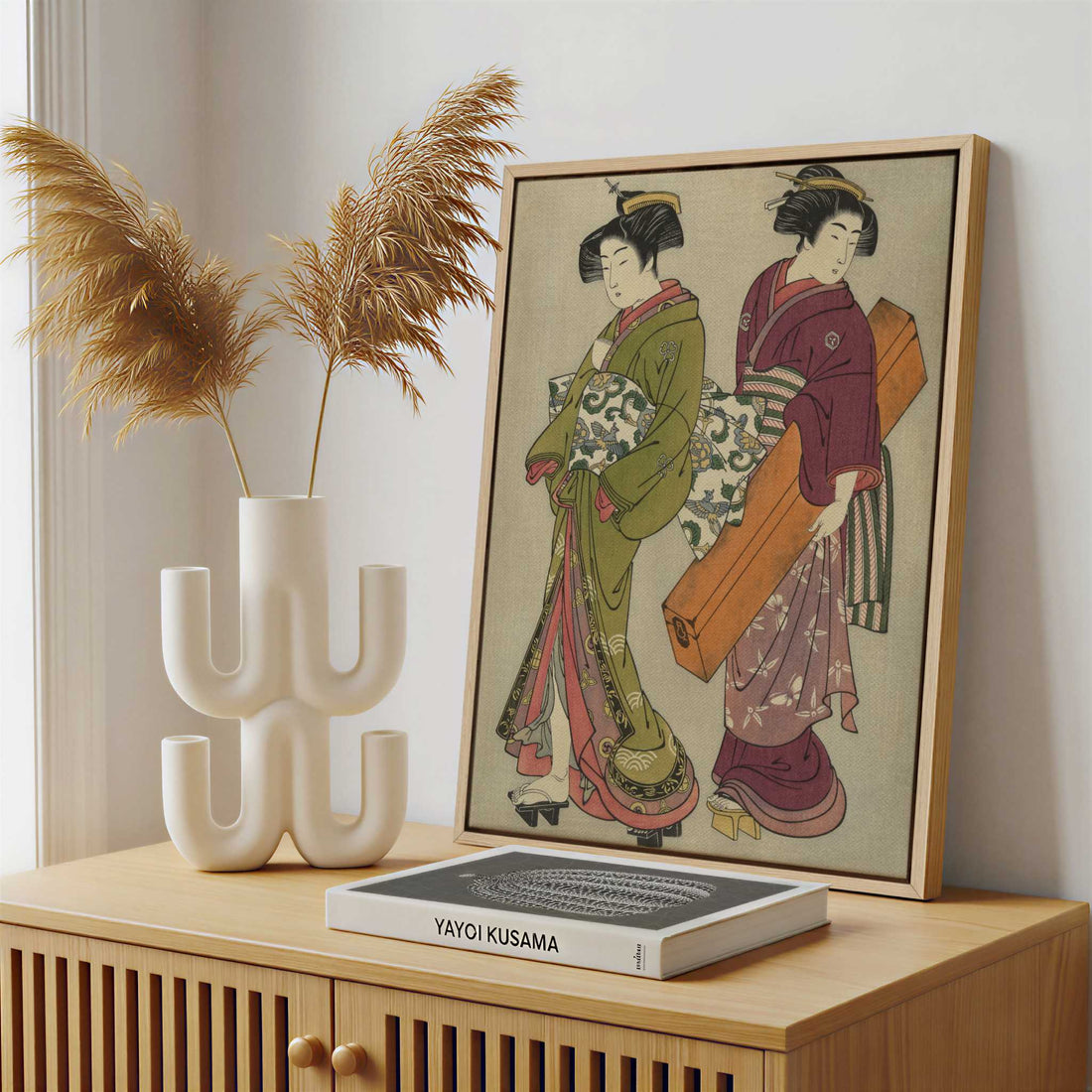 Framed Canvas - Framed canvas in a stylish interior setting