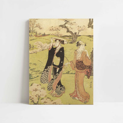 Cherry Blossom at Asakayama near Edo (1787–88) by Torii Kiyonaga – Art Print - Unframed art print