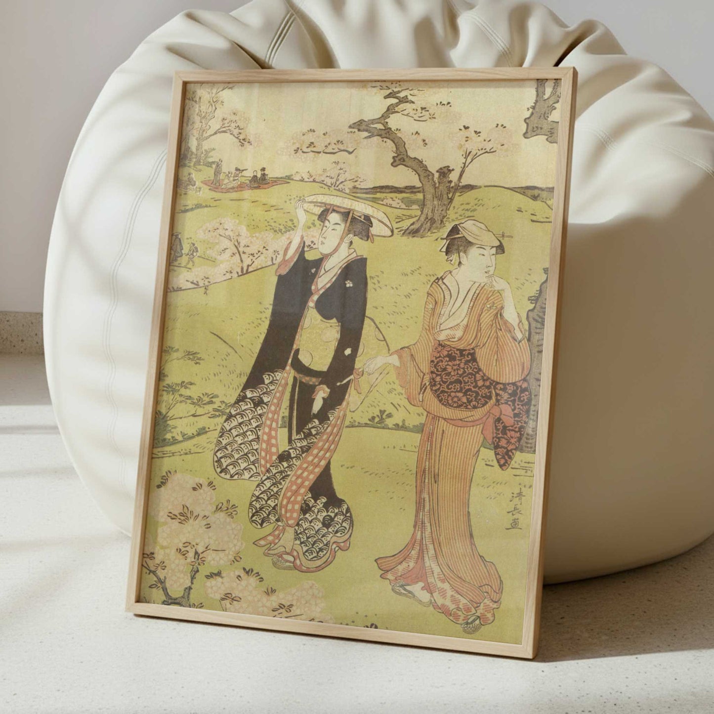 Cherry Blossom at Asakayama near Edo (1787–88) by Torii Kiyonaga – Art Print - Interior inspiration