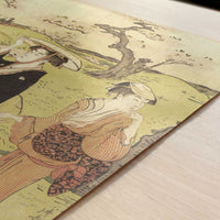 Cherry Blossom at Asakayama near Edo (1787–88) by Torii Kiyonaga – Art Print - Close-up detail of the art print