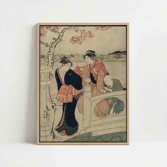 Framed Canvas - Framed canvas in oak color frame