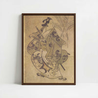 Framed Canvas - Framed canvas in dark wood color frame