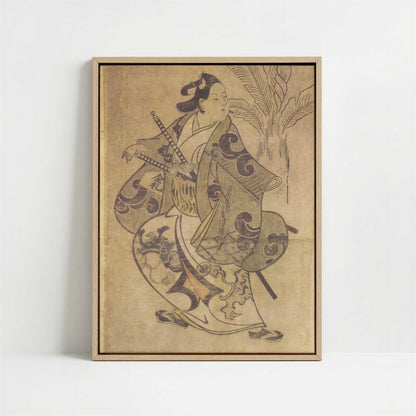 Framed Canvas - Framed canvas in oak color frame