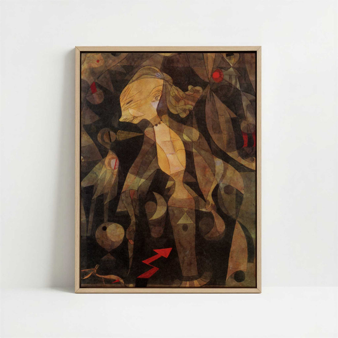 Framed Canvas - Framed canvas in oak color frame