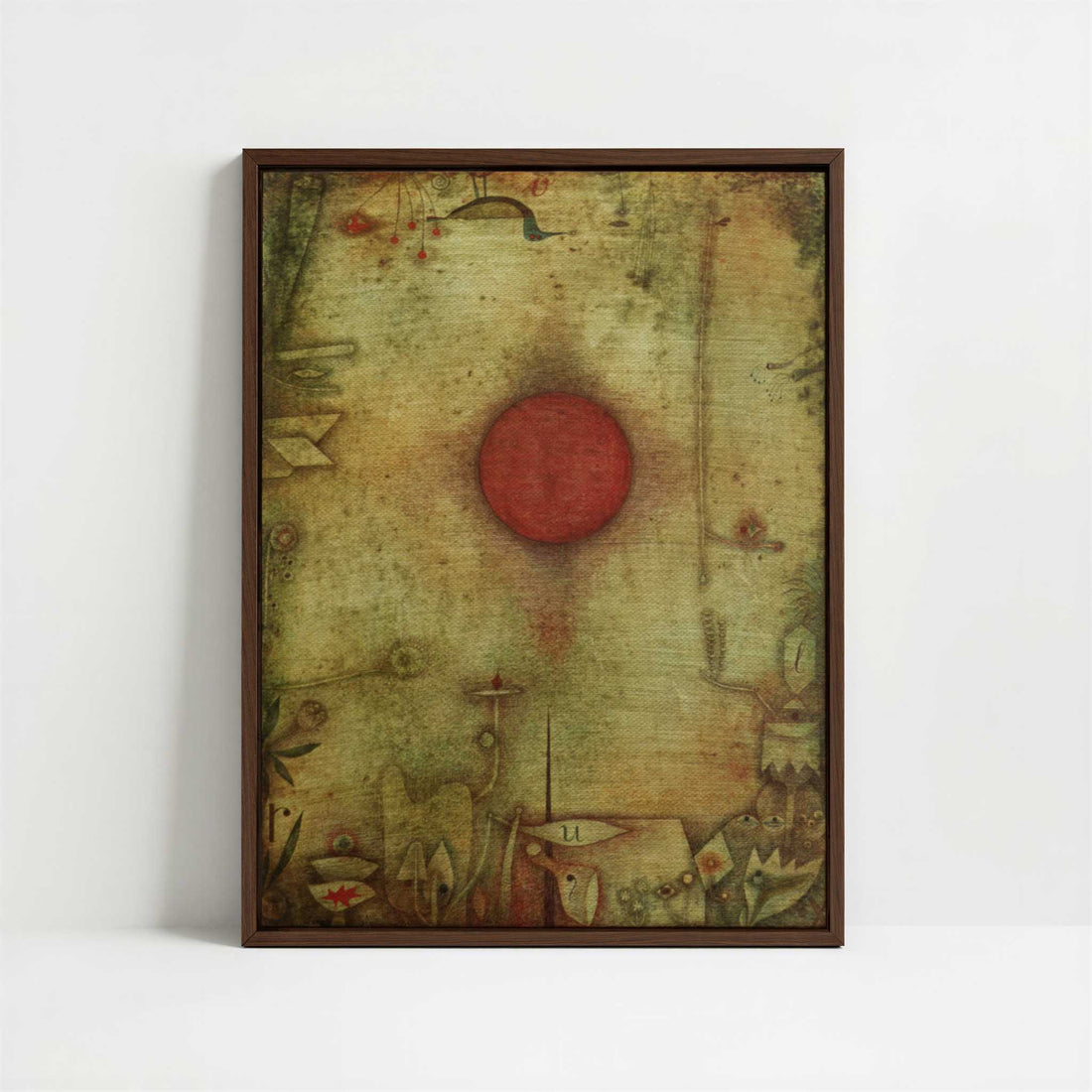 Framed Canvas - Framed canvas in dark wood color frame