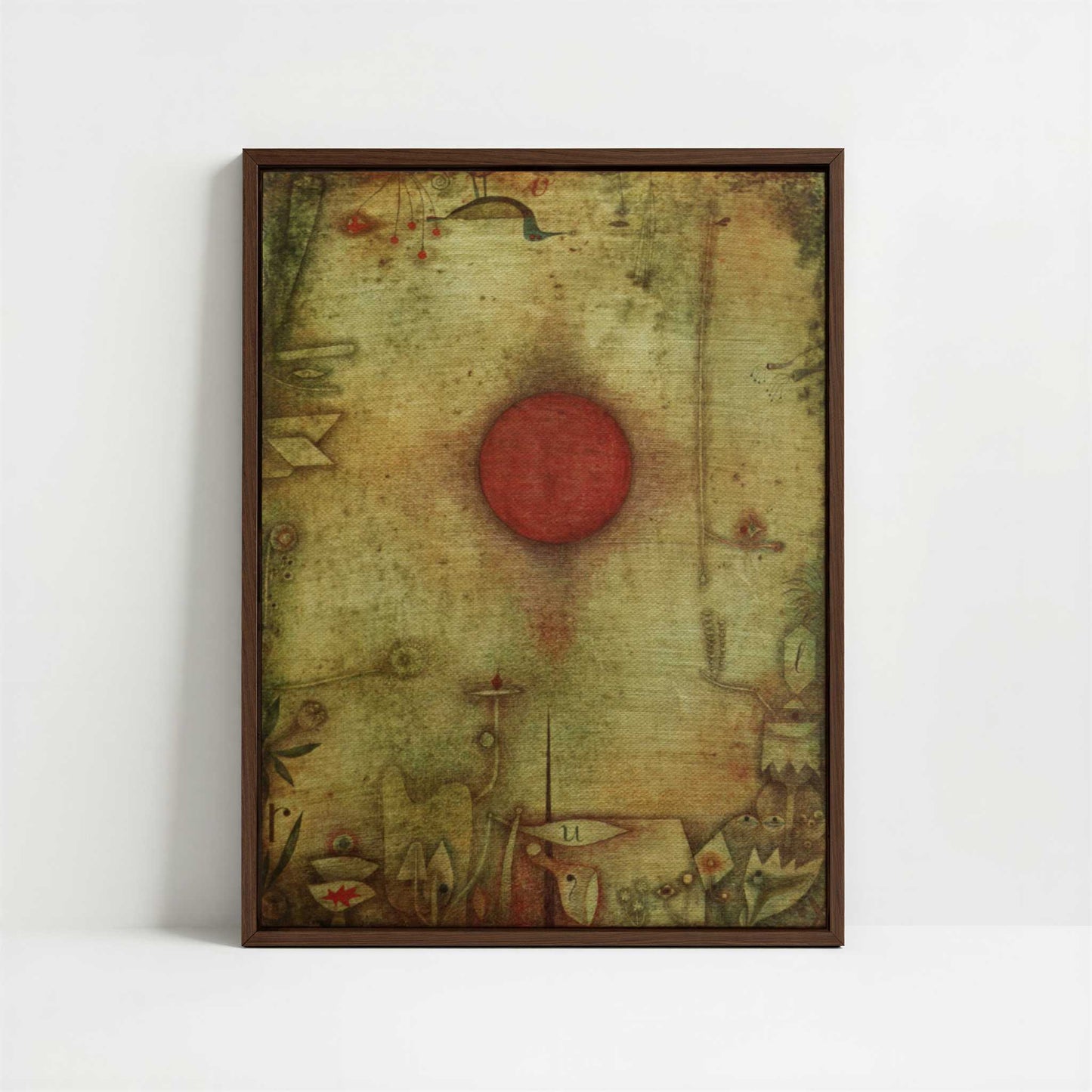 Framed Canvas - Framed canvas in dark wood color frame