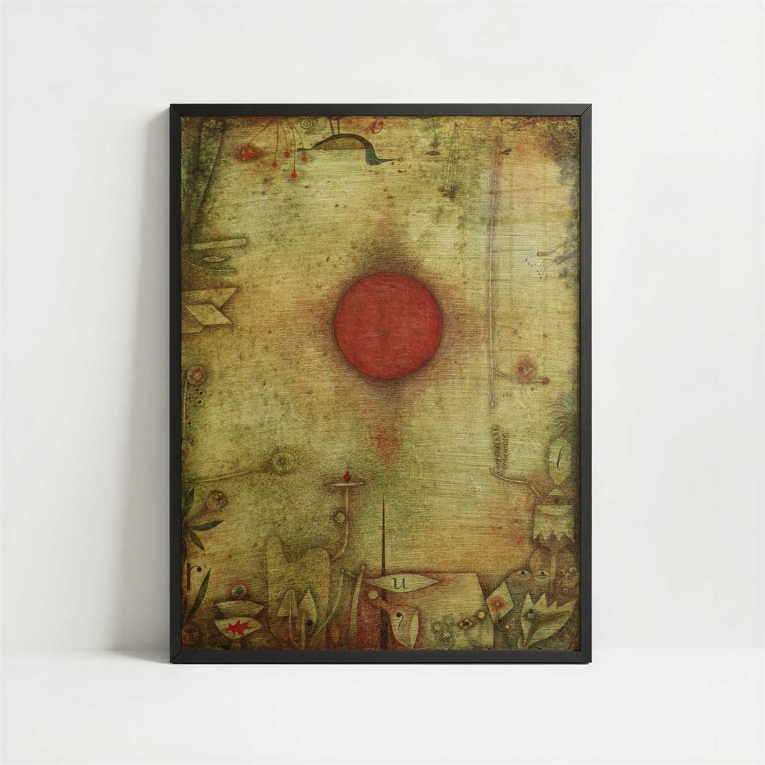 Ad Marginem (1930) by Paul Klee – Art Print - Art print in black frame