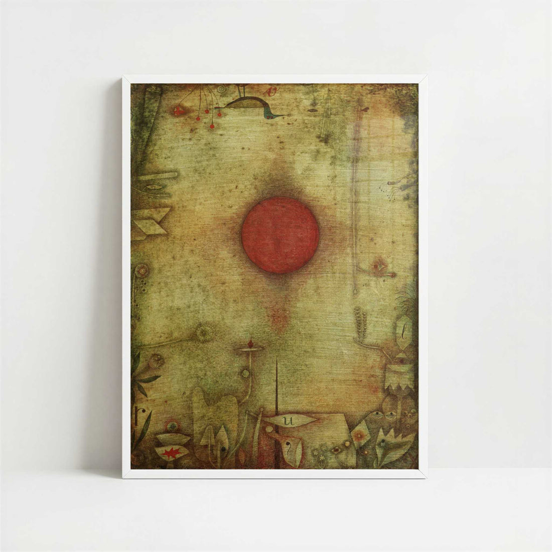Ad Marginem (1930) by Paul Klee – Art Print - Art print in white frame