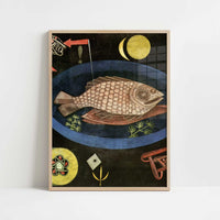 Around the Fish (1926) by Paul Klee – Art Print - Art print in oak frame