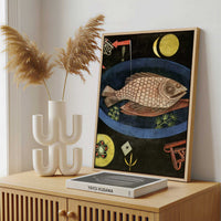 Framed Canvas - Framed canvas in a stylish interior setting
